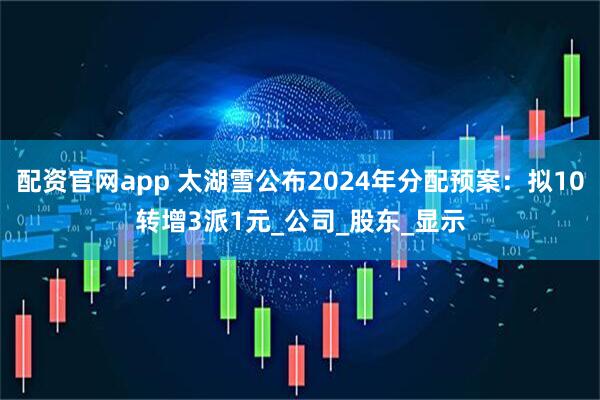 配资官网app 太湖雪公布2024年分配预案：拟10转增3派1元_公司_股东_显示
