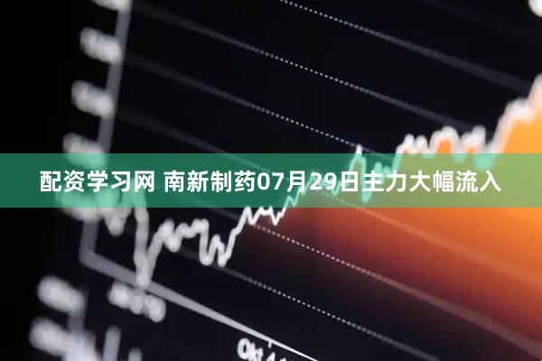 配资学习网 南新制药07月29日主力大幅流入