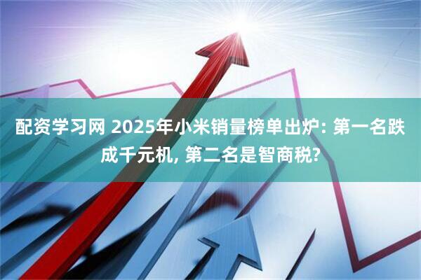 配资学习网 2025年小米销量榜单出炉: 第一名跌成千元机, 第二名是智商税?